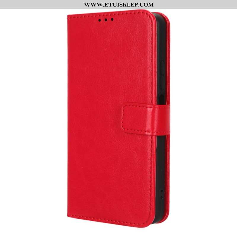 Etui Folio do Xiaomi Redmi Note 12 4G Błyszcząca Sztuczna Skóra